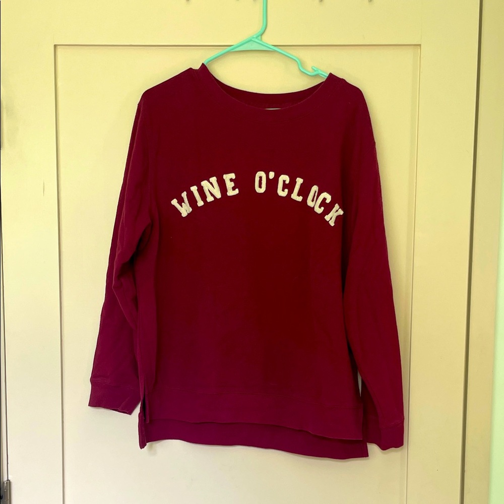 Wine O'Clock Burgundy Sweatshirt